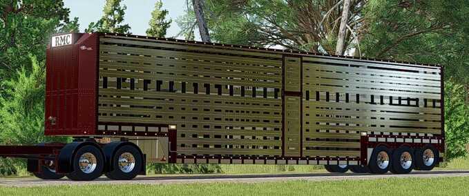 Tiertransport Barrett 53ft Viehtransportanhänger Landwirtschafts Simulator mod