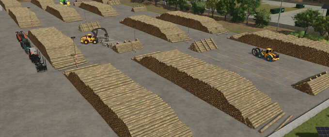 Dekoration Sägewerk Deko-Holzstapel Landwirtschafts Simulator mod