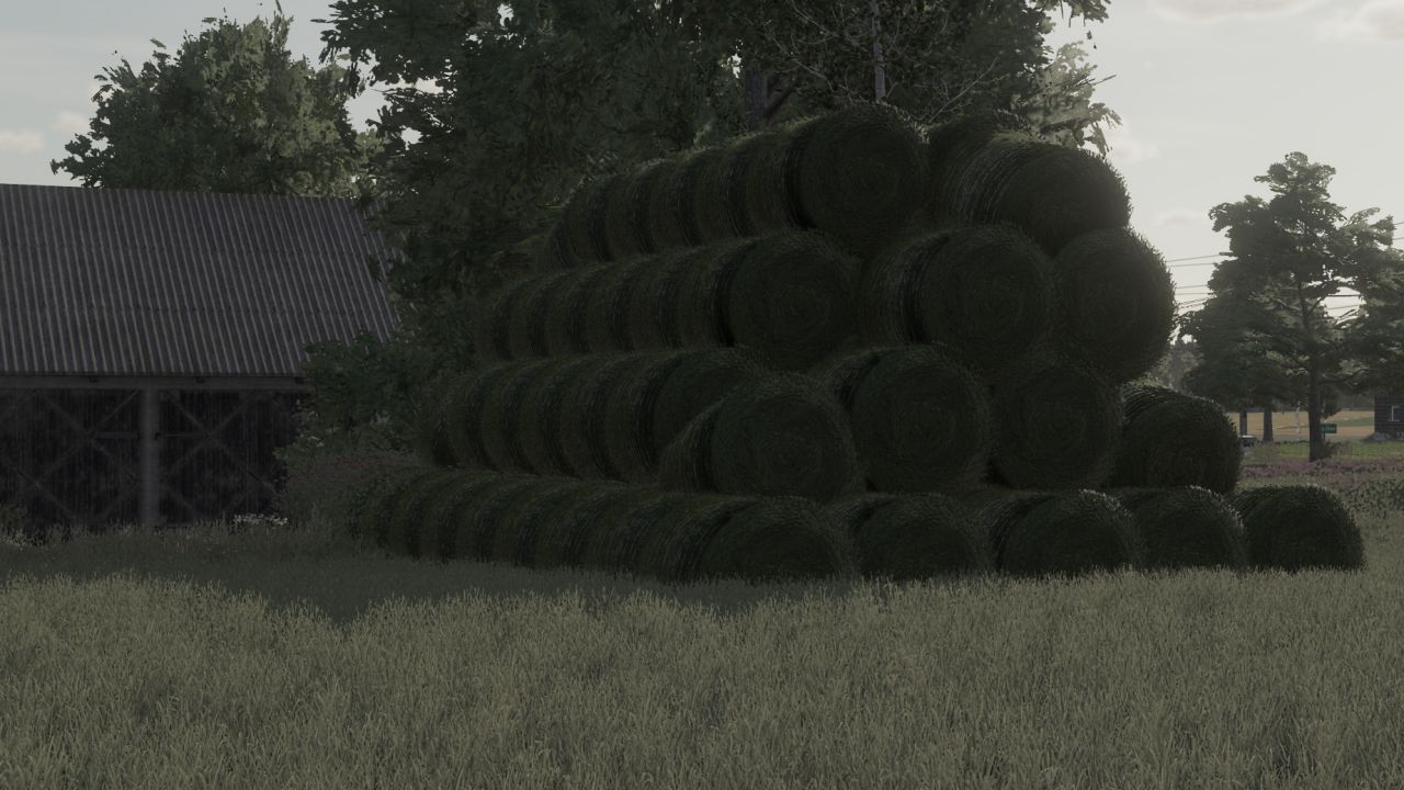 Stapel mit Rundballen - Thumbnail 1