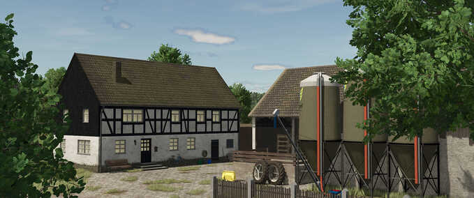Buildings with Functions Old Timberframe House Farming Simulator mod