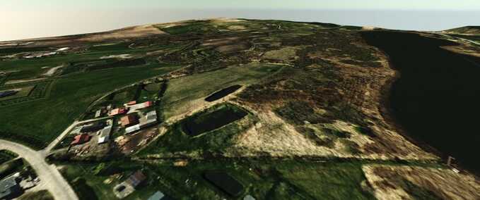 Prefab Empty 1x Map with Real Terrain and Multi-Angle Support Farming Simulator mod