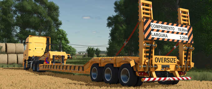 Tieflader Randon Tieflader mit beweglichem Schwanenhals Landwirtschafts Simulator mod