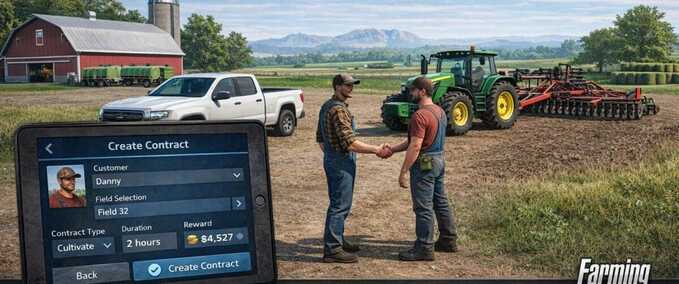Gameplay Custom Contracts Farming Simulator mod