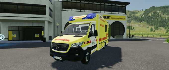 Fire department Fahrtec Ambulance Skin - Erkrath Fire Department Farming Simulator mod