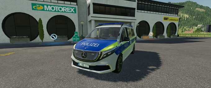 Cars Mercedes EQV Police Skin Farming Simulator mod