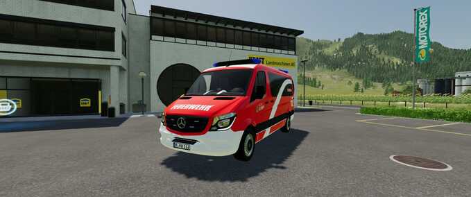 Fire department Mercedes Sprinter NEF 3305 FW Berlin Farming Simulator mod