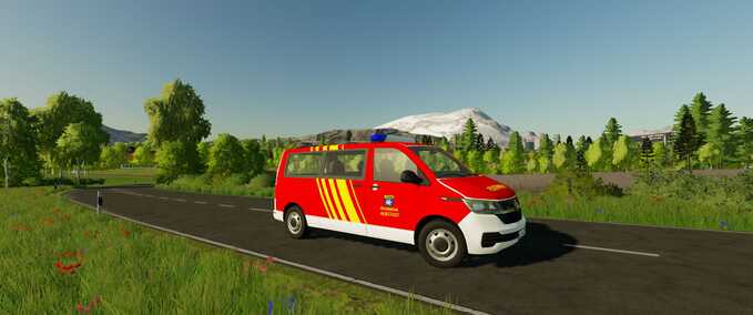 Fire department Volkswagen T6.1 Startline L2 - Albstadt Fire Department Skin Farming Simulator mod
