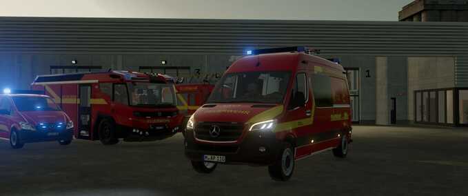 Clothing Mercedes-Benz Sprinter ELW - Heidelberg Fire Department Skin Farming Simulator mod
