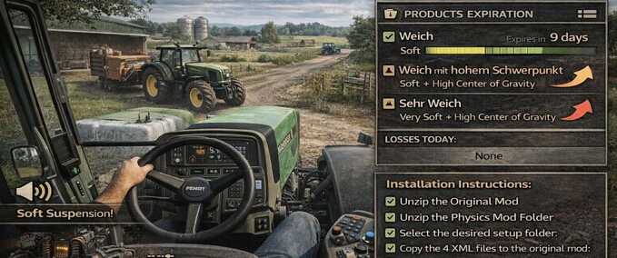 Tractor Tuning Physics Mod for Fendt Favorit 800/900 Series Farming Simulator mod