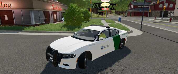 Cars Dodge Charger Border Patrol Skin Farming Simulator mod