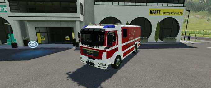 Fire department MAN HLF 20 - Nuremberg Fire Department (Fictional Skin) Farming Simulator mod