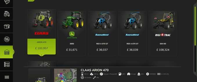 Scripts Garage Menu Farming Simulator mod