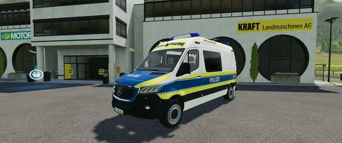 Other Vehicles Mercedes Benz Sprinter - Police Accident Report Skin Farming Simulator mod