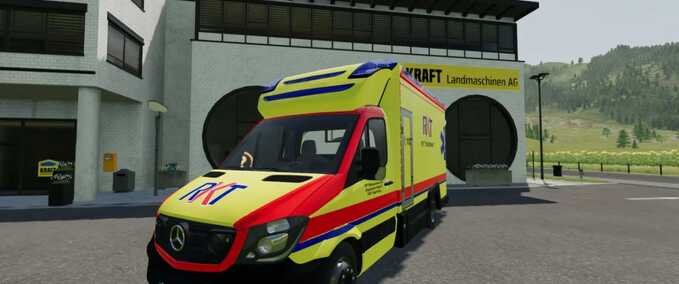 Fire department Mercedes Benz Tigis Ambulance - RKT Skin Farming Simulator mod