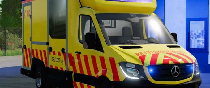 Fire department Mercedes Benz Tigis RTW Bautzen Farming Simulator mod