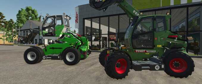 Teleskoplader Fendt Cargo T740 / Sennebogen 340G Teleskoplader Landwirtschafts Simulator mod