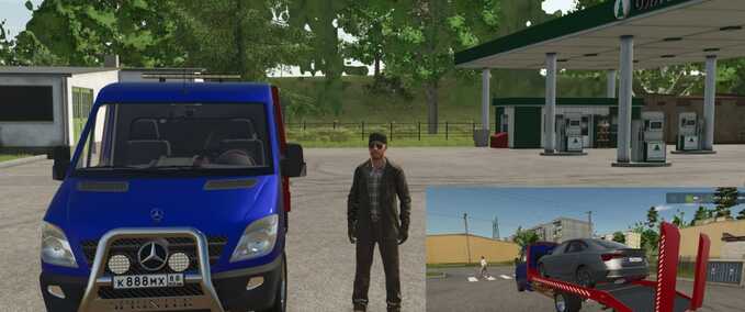 Trucks Mercedes-Benz Sprinter Tow Truck Farming Simulator mod