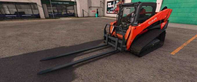 Sonstige Anbaugeräte Palette mit Spanngurten & Lange Palettengabeln Landwirtschafts Simulator mod