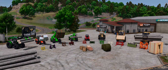 Palettengabel mit Spannriemen Mod Image