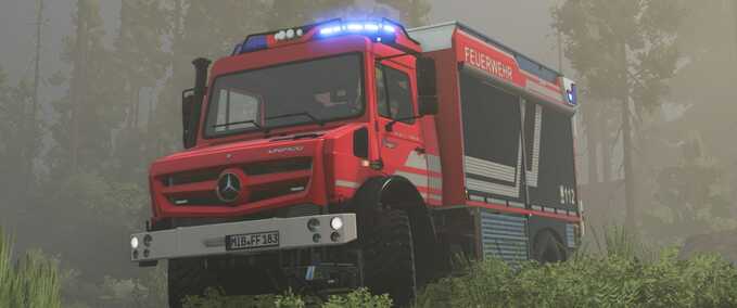 Fire department Mercedes Benz Unimog 5023 TLF3000/RW Farming Simulator mod