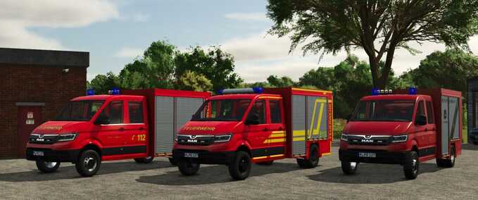 Fire department MAN TGE TSF-W Farming Simulator mod