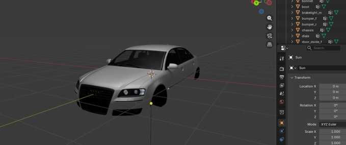 Prefab Audi A8 Prefab Farming Simulator mod