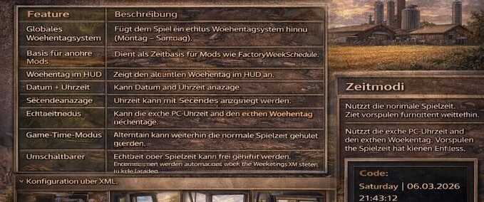 Addons Global Time Core Landwirtschafts Simulator mod