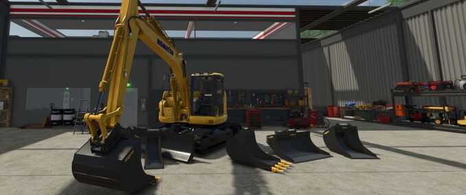 Exevators Komatsu PC138USLC Excavator Farming Simulator mod