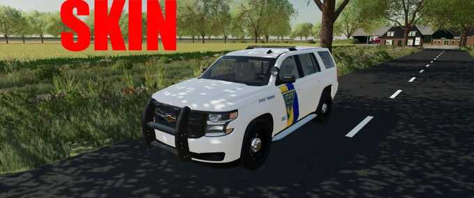 Traffic Vehicles Chevrolet Tahoe New Jersey State Trooper Skin Farming Simulator mod