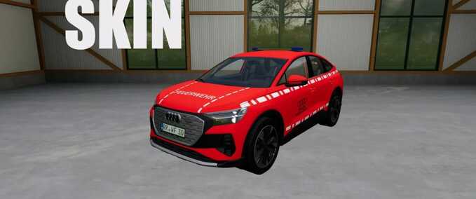 Fire department Audi Q4 F4 KDOW - Audi Factory Fire Department Skin Farming Simulator mod
