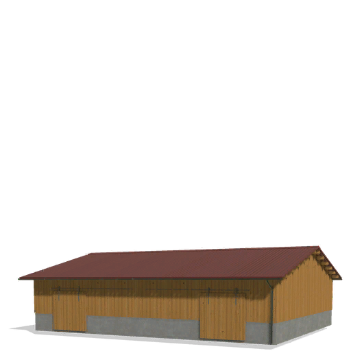 Wood Barn with Storage Shelves - Thumbnail 1