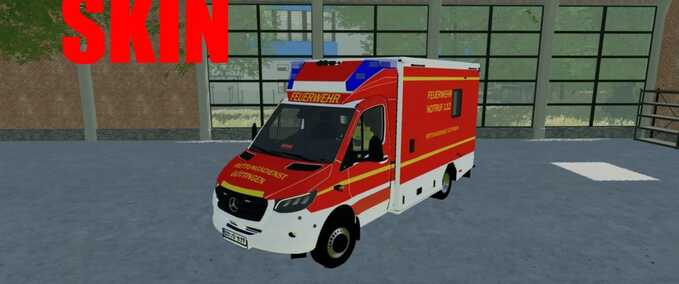 Fire department Mercedes Benz GSF RTW Göttingen Fire Department Farming Simulator mod