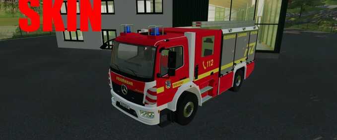 Fire department Mercedes Atego LF20-Kats FTZ Mittelberg Skin Farming Simulator mod