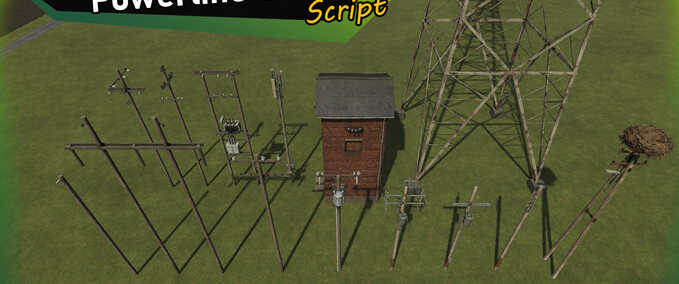 Prefab Strommast-Set Landwirtschafts Simulator mod