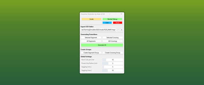 Prefab GE10 Skript - Stromleitungsgenerator Landwirtschafts Simulator mod