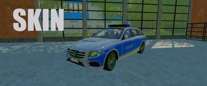 Fire department Mercedes-Benz E-Class 2016 Hamburg Police Skin Farming Simulator mod