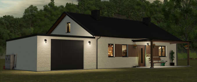 Gebäude Weißes Luxushaus Landwirtschafts Simulator mod