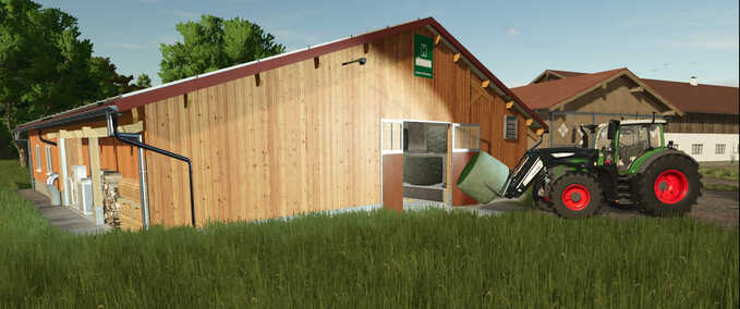 Gebäude mit Funktion Rundballentrocknung Landwirtschafts Simulator mod