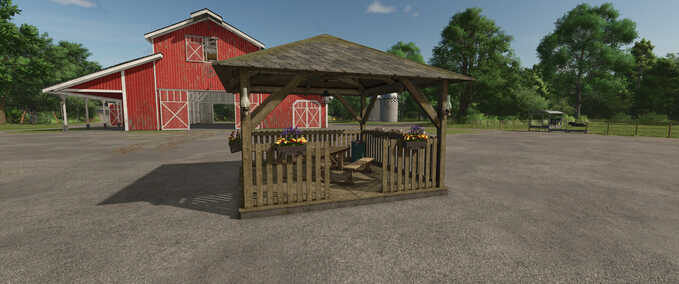 Dekoration Holz-Pavillon Landwirtschafts Simulator mod