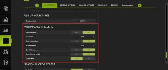 Scripte Arbeitsplatz-Trigger Landwirtschafts Simulator mod