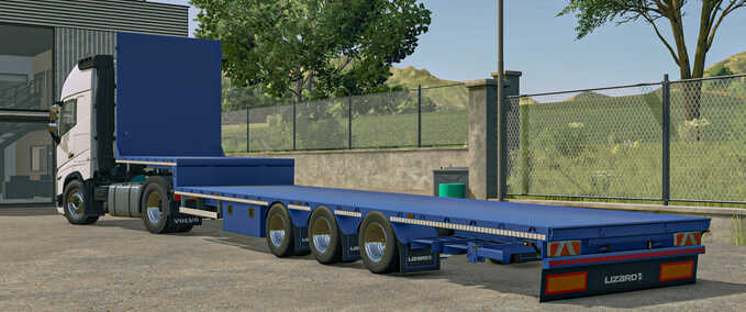 Ballentransport Lizard Strohballen-Sattelauflieger Landwirtschafts Simulator mod