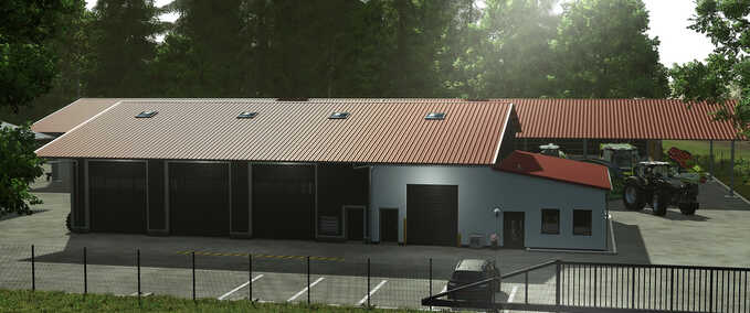 Gebäude Industriegebäude mit Garage Landwirtschafts Simulator mod