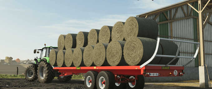 Ballentransport Lizard 100D16 Ballenanhänger Landwirtschafts Simulator mod