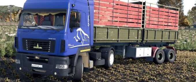 Auflieger MMZ Sattelauflieger Landwirtschafts Simulator mod