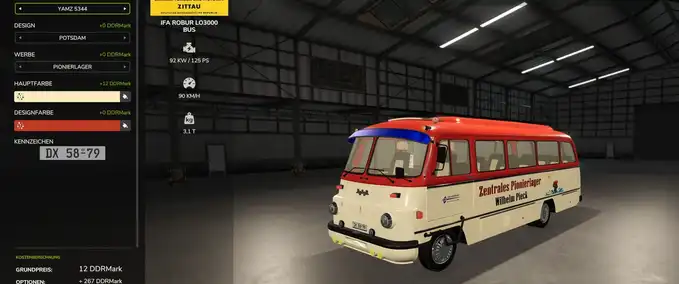 Cars IFA Robur LO 3000 Bus Farming Simulator mod