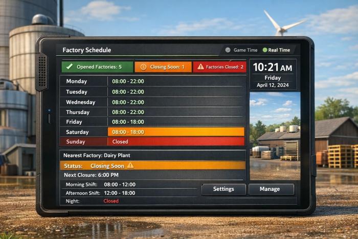 Factory Week Schedule - Thumbnail 1