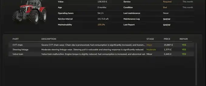 Scripts Advanced Damage System Farming Simulator mod