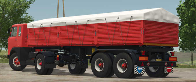 Drehschemel Italienischer Sattelauflieger aus den 1960er Jahren Landwirtschafts Simulator mod