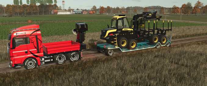Tieflader Lizard Forstwirtschaft Spezial-Tieflader TL38 Landwirtschafts Simulator mod