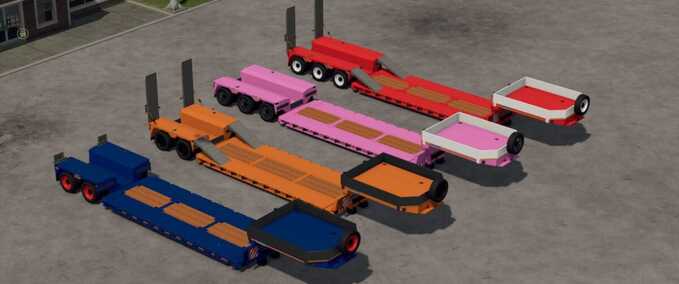 Tieflader Goldhofer STZ VP Tieflader Anhänger Pack Landwirtschafts Simulator mod